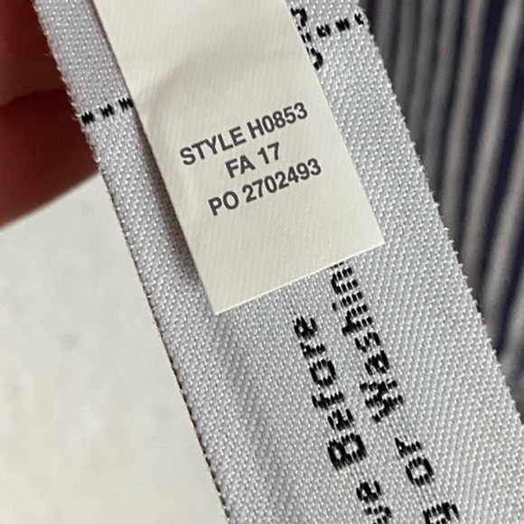 J. Crew • Navy Stripe Off Shoulder Ruffle Blouse - Picture 9 of 10